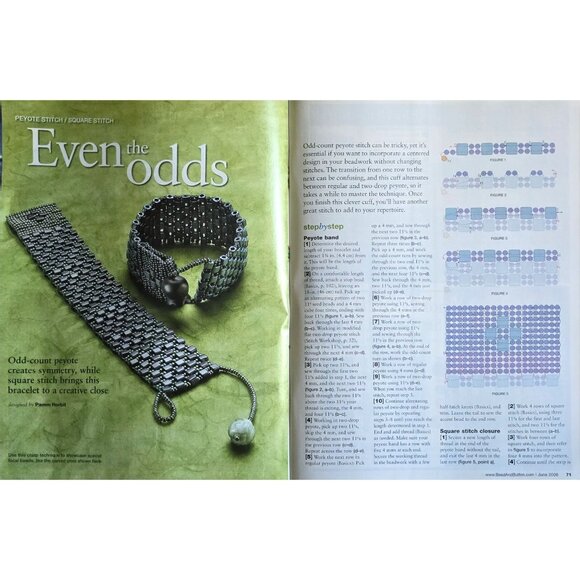 Bead and Button Magazine June 2008 Japanese Loomwork Patterns Inside - Picture 14 of 16